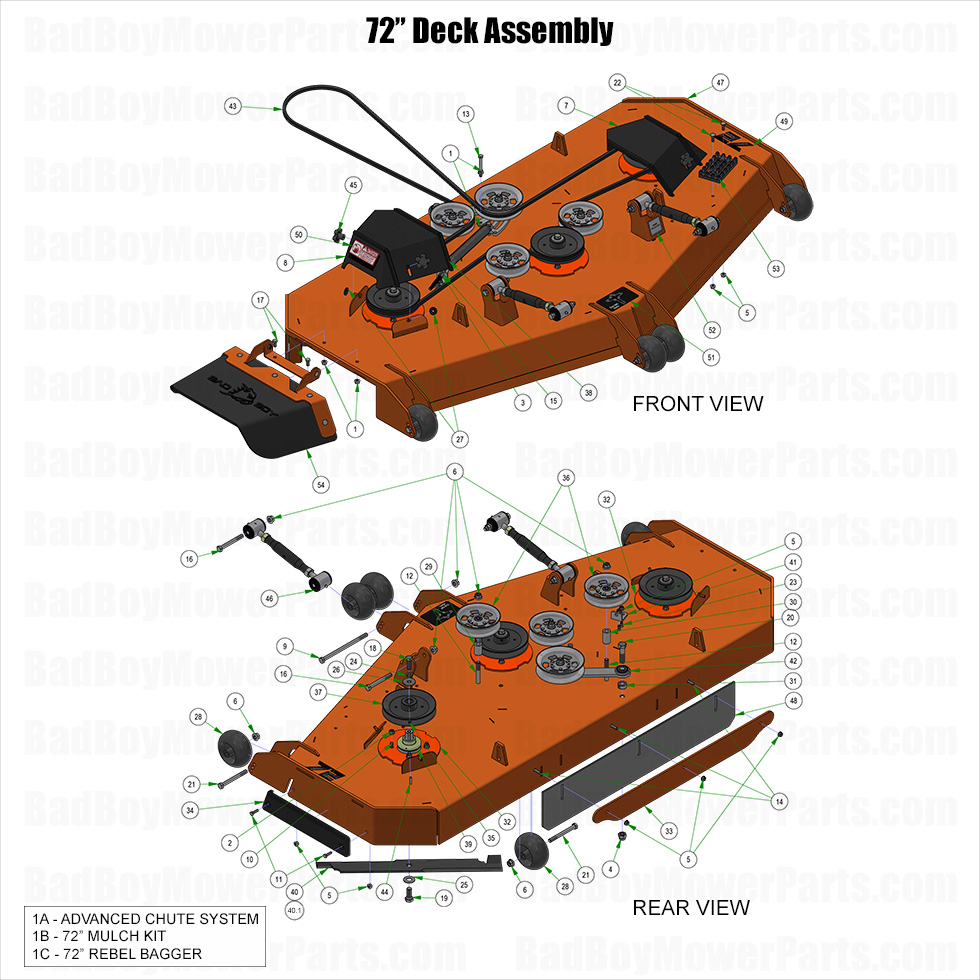 2025 Rebel & Rebel X - 72" Deck Assembly